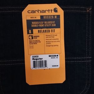 Men's Carhartt Rugged Flex Relaxed Fit Double Front Jean 33W by 32L New With Tag